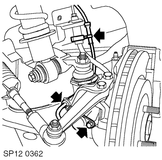 Abs sensor - front wheel – Remove road wheel(s).