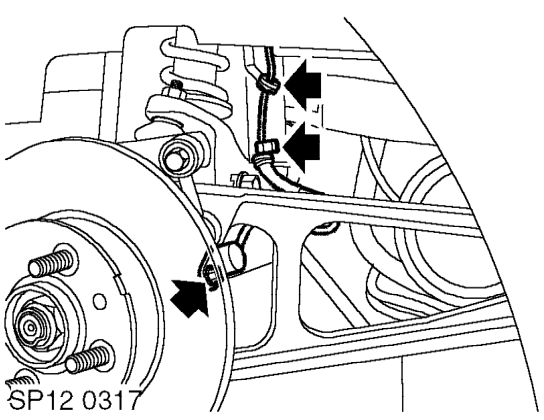 Abs sensor - rear wheel – Remove road wheel(s).