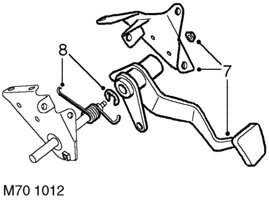 Pedal box assembly – Manoeuvre pedal box assembly over steering column and remove assembly.