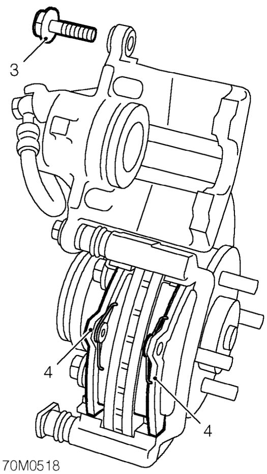 Brake pads - front - standard – Remove road wheel(s).