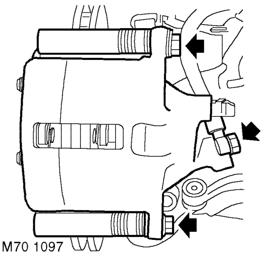 Brake caliper housing - front - standard – Clamp brake hose to prevent fluid lose.