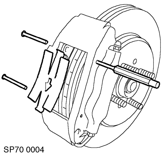 Brake caliper housing - front - sports – Remove road wheel(s).