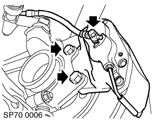 Brake caliper housing - front - sports – Use a recommended brake hose clamp to clamp brake hose.