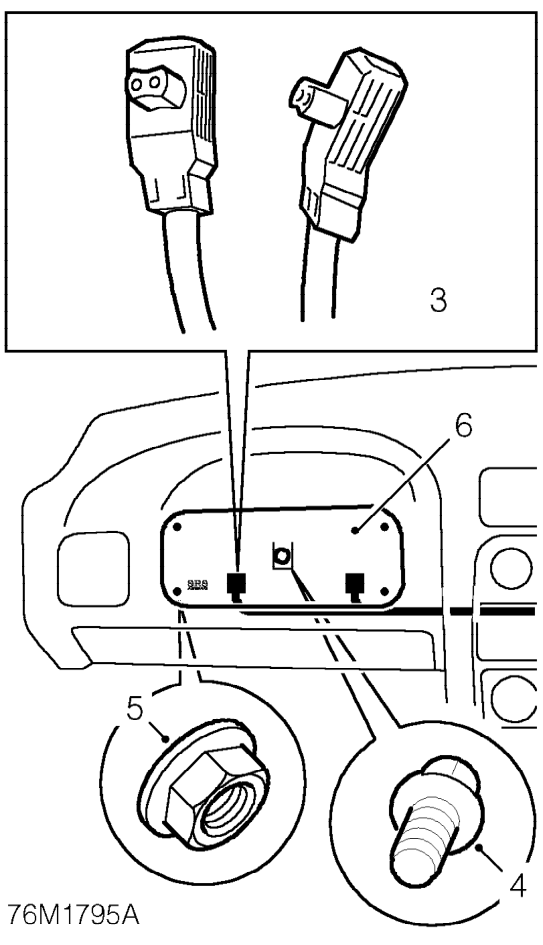 Passenger airbag module – Remove glovebox. See BODY, Interior trim components.