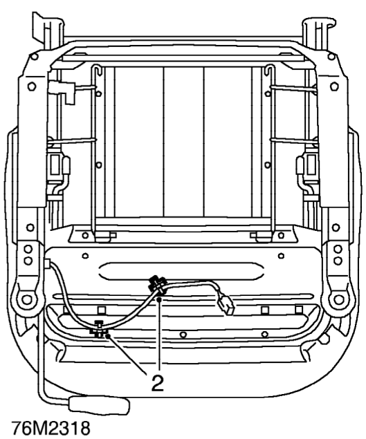 Seat belt pre-tensioner – Position pre-tensioner to seat and tighten bolt to 45 Nm.