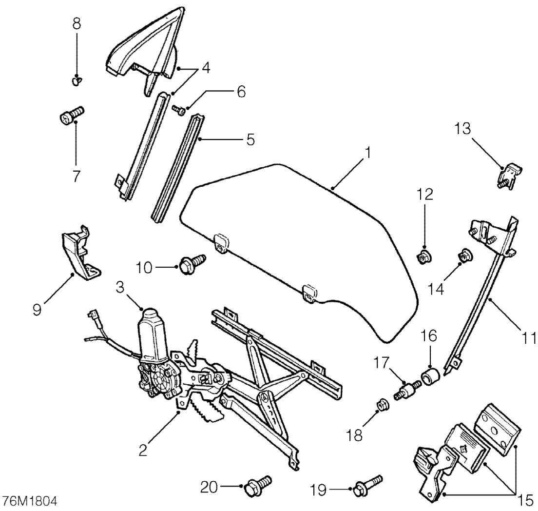 Electric window lift components