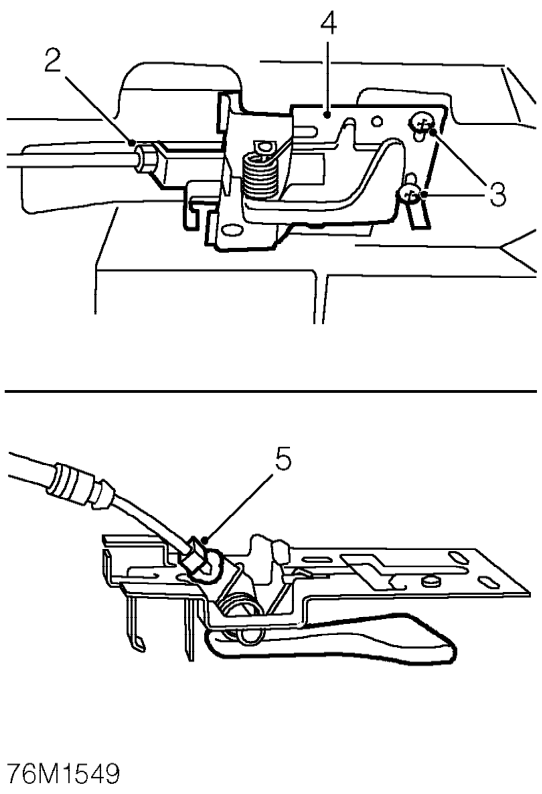 Remote door handle – Remove trim casing. See this section.