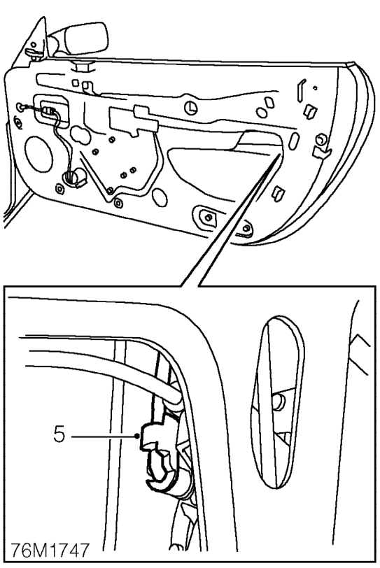 Outside handle – Carefully peel back corner of plastic sheet to allow access to door latch.