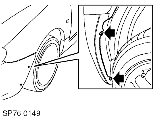 Bumper valance - front – Raise front of vehicle.