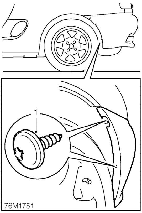 Rear bumper valance – Raise rear of vehicle.