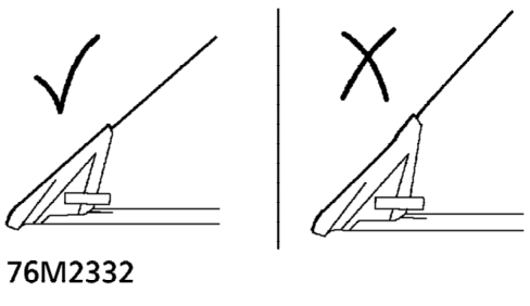 Parallelism – Adjust the position of the glass until it is parallel with the ’A’ post, tighten adjusters