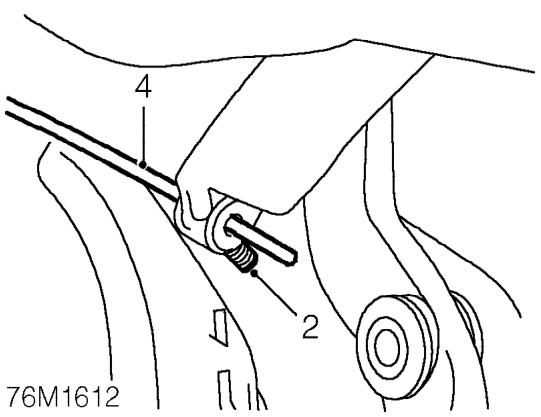 Cantrail tensioning cables - adjust – Partially lower hood.