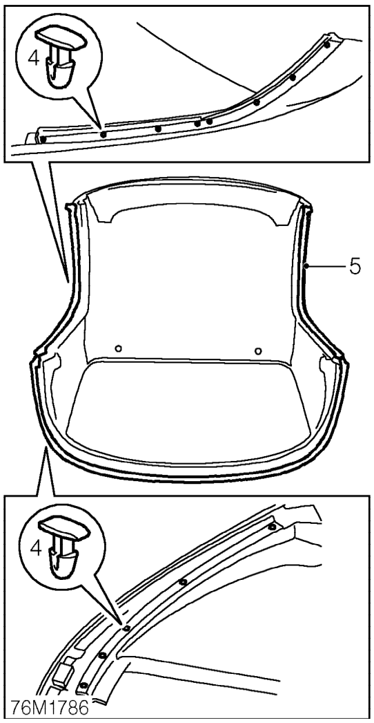 Hard top seal – Release seal from adhesive at header and below backlight.