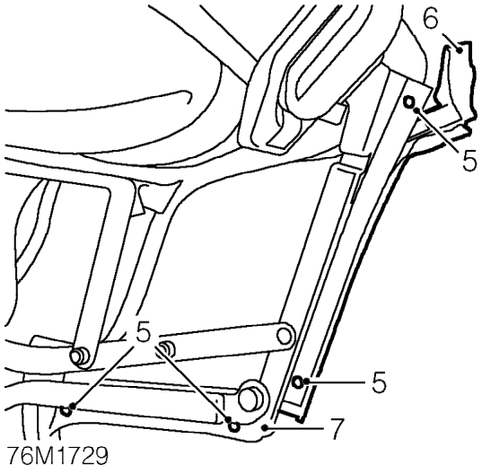 Cantrail seal – Position protective covering beneath frame.