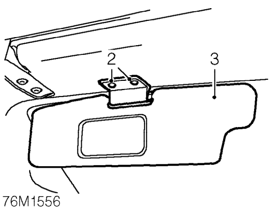 Sun visor – Lower sun visor.