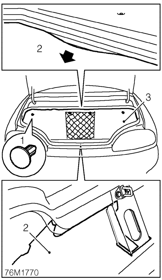 Luggage compartment trim – Service repair no - 76.13.17