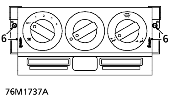 Fascia panel – Remove glovebox. See this section.