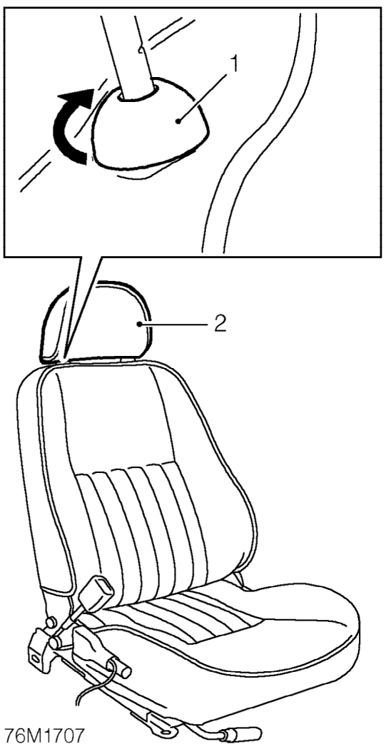 Head restraint – Service repair no - 78.10.36/99
