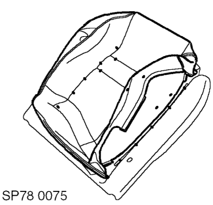 Cover - one piece - front seat cushion – Remove seat membrane.