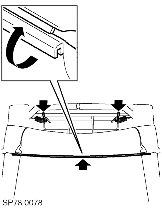Cover - squab - front seat – Remove head restraint guide tube caps.