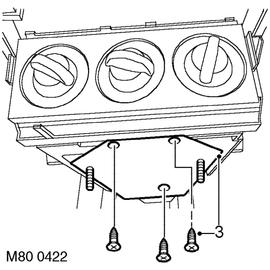Controls - heater – Remove 2 nuts securing alarm ECU, release ECU and position aside.