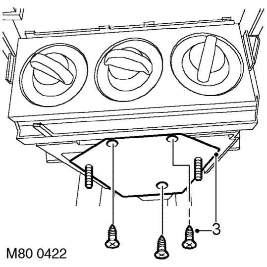 Cable - water valve control – Remove 2 nuts securing alarm ECU to heater control unit and position alarm ECU aside.