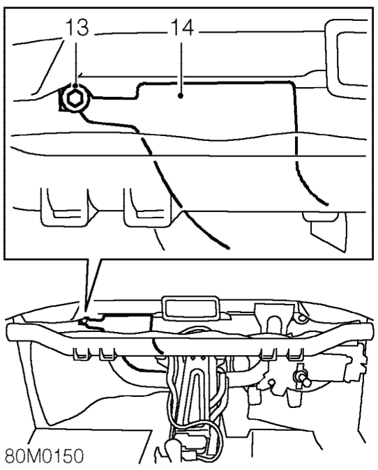 Disconnect multiplug from heater blower.