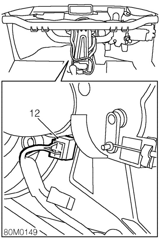 Release clips and disconnect both hoses from heater matrix. Allow matrix to drain.