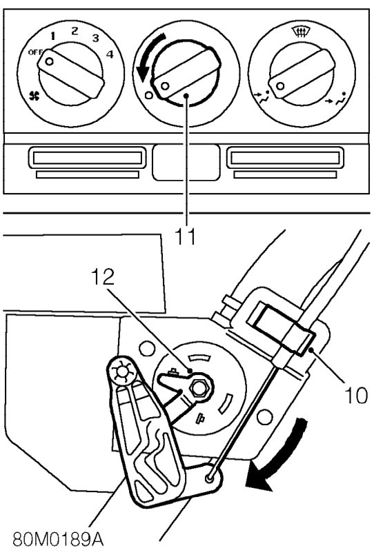 Align cable outers to control unit and tighten clamp screws.