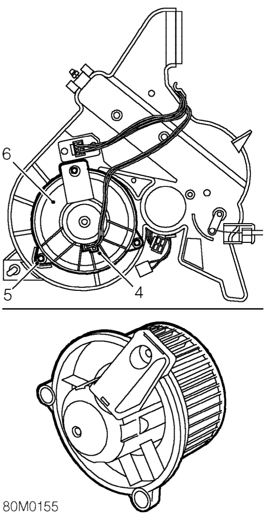 Heater blower – Remove heater duct.