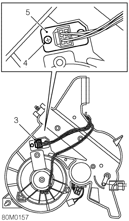 Heater resistor – Remove 2 nuts securing throttle pedal bracket to bulkhead and position throttle pedal asse