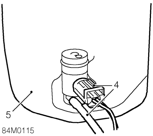 Reservoir and pump – Release reservoir from body bracket.