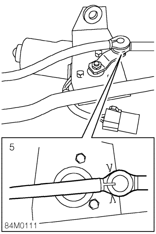 Wiper motor – Fit motor to linkage bracket and tighten bolts to 12 Nm.