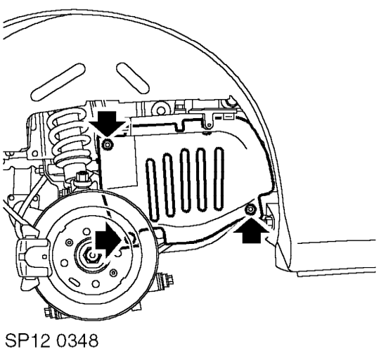 Alternator - non air conditioning – Remove road wheel(s).