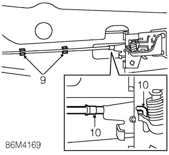 Position latch assembly and disconnect 2 multiplugs.