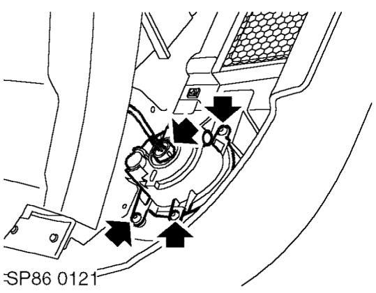 Lamp assembly - fog/driving – Raise front of vehicle.