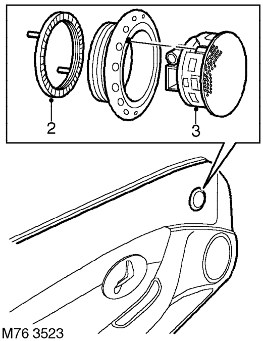 Speaker - tweeter – Remove door casing. See BODY, Doors.