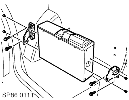 Auto changer - kenwood audio systems – Release multiplug from auto changer. Remove 4 bolts securing auto changer to vehicle and r