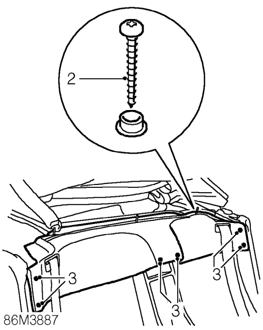 Volumetric sensor – Position both seats fully forward and position seat squab forward.