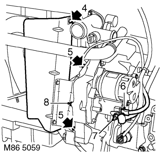 Starter motor - stepspeed (em-cvt) models – Raise rear of vehicle.