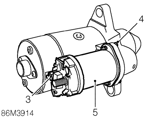 Starter solenoid – Remove starter motor. See this section.