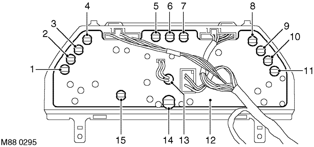 Instrument pack components - rear view
