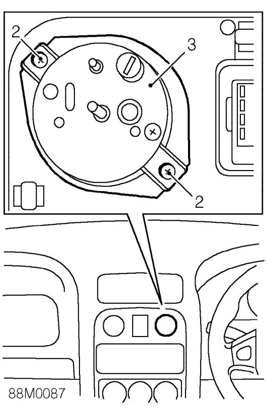 Clock – Remove centre console panel. See BODY, Interior trim components.