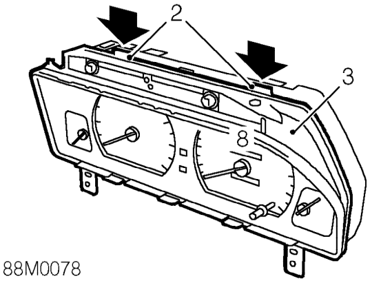 Instrument pack window – Remove instrument illumination housing. See this section.