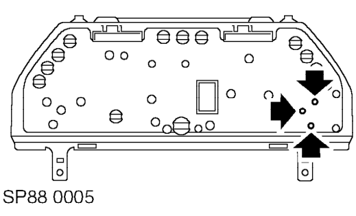 Coolant temperature gauge – Remove instrument pack window. See this section.