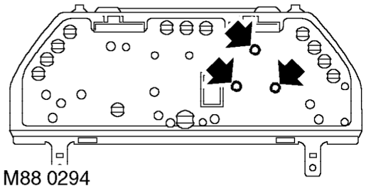 Tachometer – Remove instrument pack window. See this section.