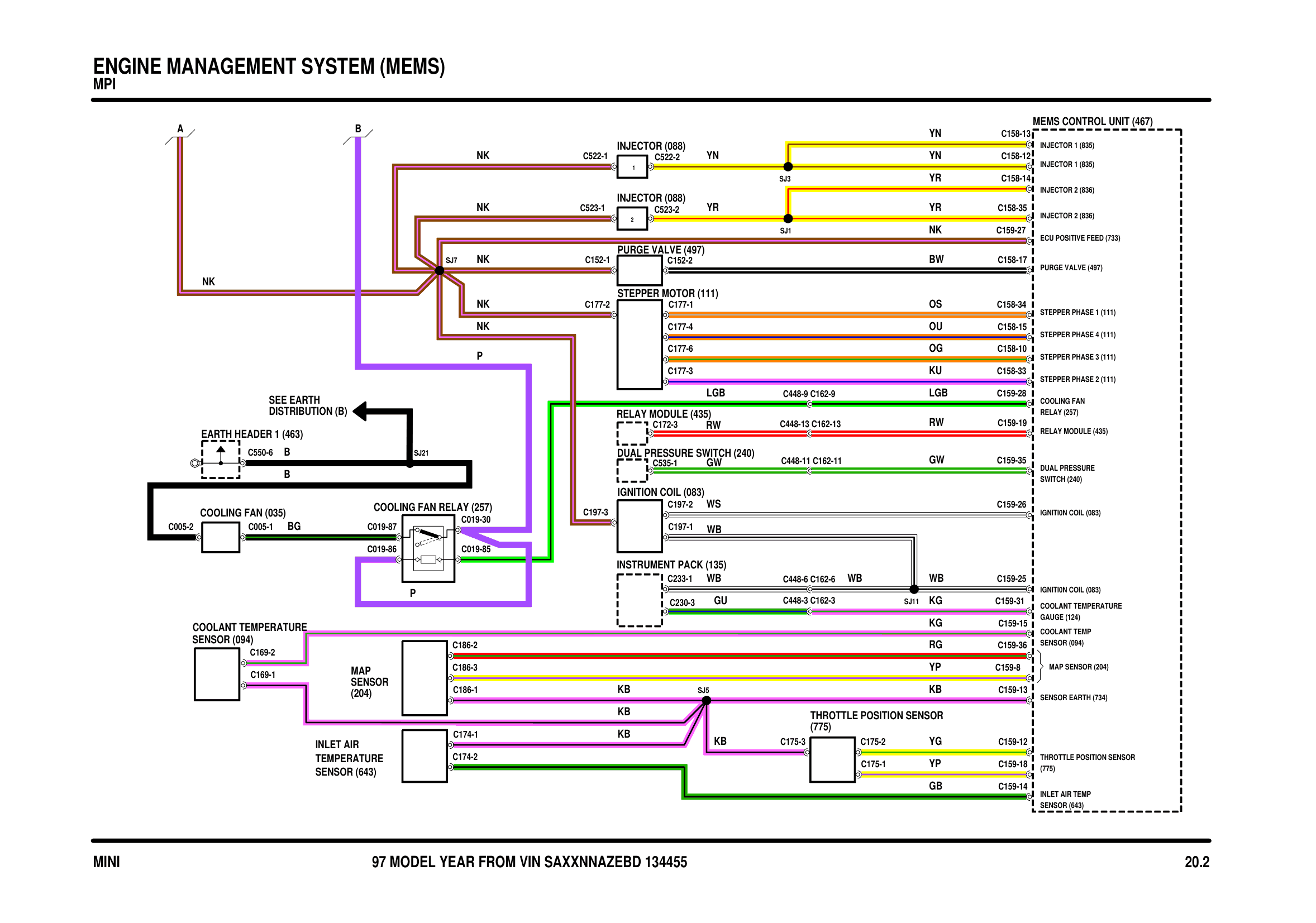 Engine Management System (Mems) circuit diagram