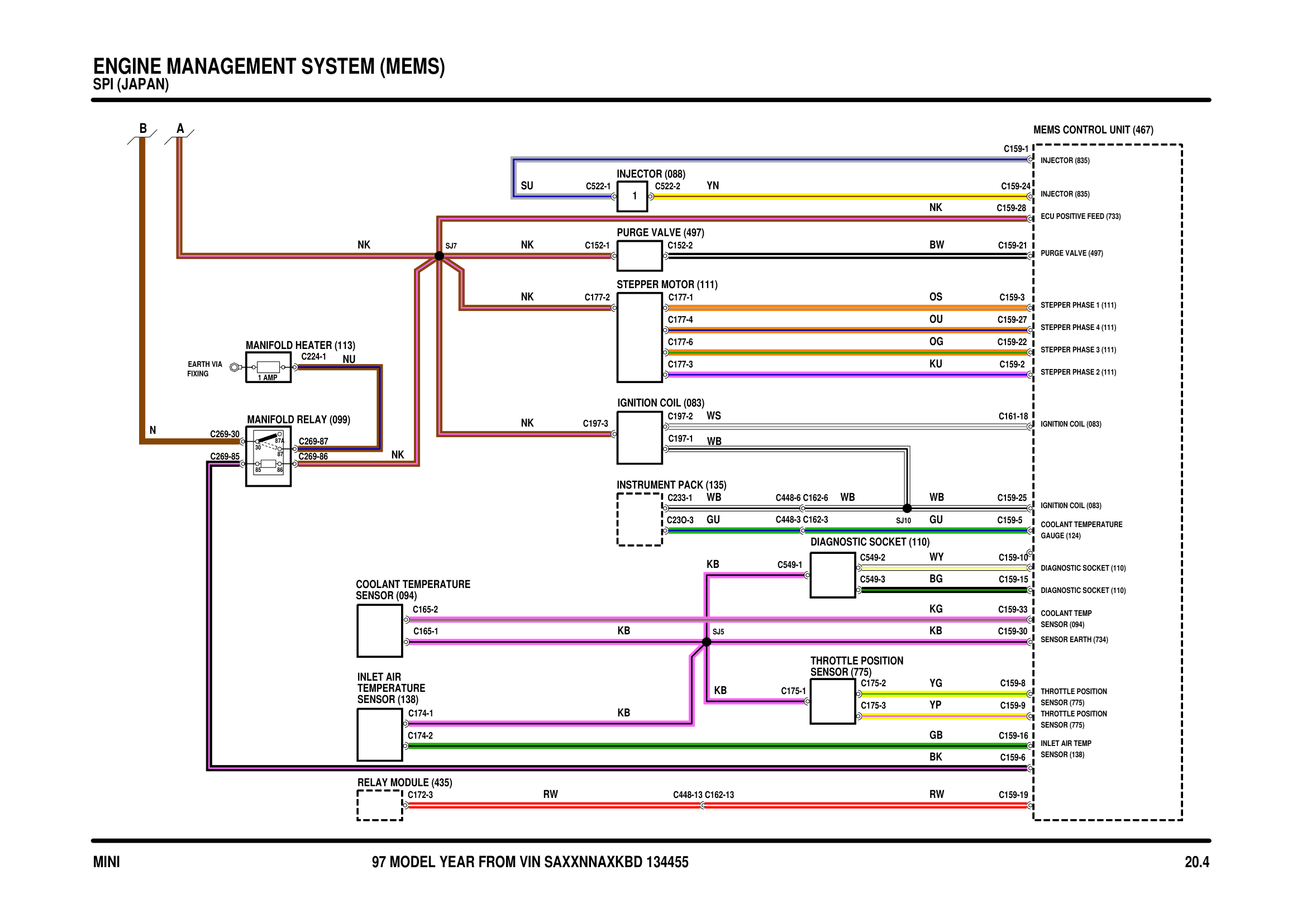 Engine Management System (Mems) circuit diagram