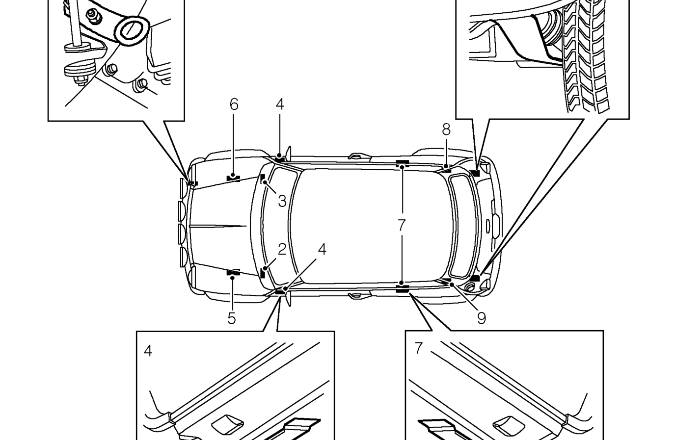 Jacking, supporting and towing