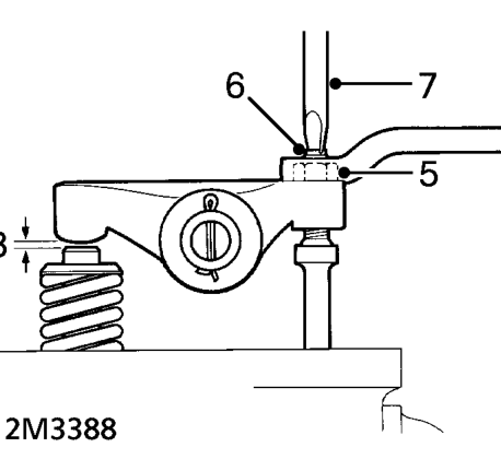 Valve rocker adjustment – Remove rocker cover. See Repairs.